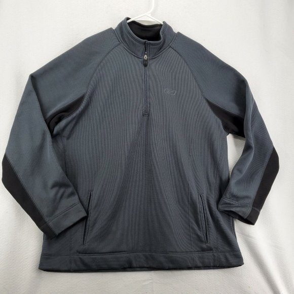 RBX Sweatshirt Men's Long Sleeve Quarter Zipper High Neck Pullover Gray 2XL - Picture 2 of 12